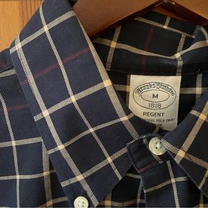 Brooks Brothers Regent Plaid Button Down | Size M | Navy